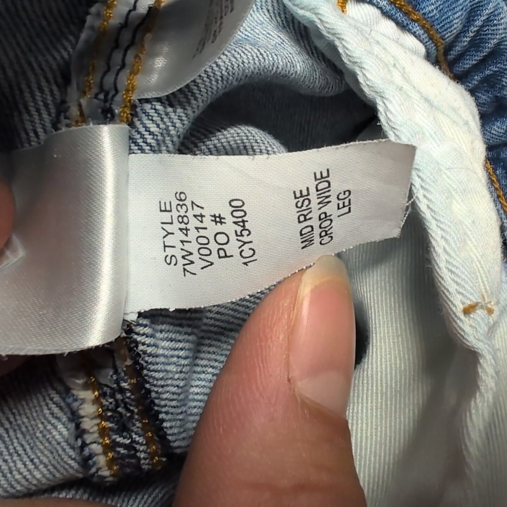 Lucky Brand Womens Size 2/26 Wide Leg‎ Crop High Rise Jeans Blue - Picture 4 of 10